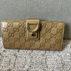 Gucci Guccissima gold wallet